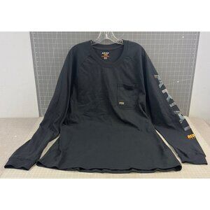 Ariat Rebar Long Sleeve Pocket T-Shirt 2XL Black Men’s